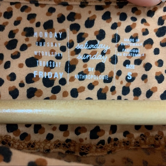 Anthropologie Merci Animal Print/ Spotted Cropped Graphic T Shirt NWT - Picture 4 of 5